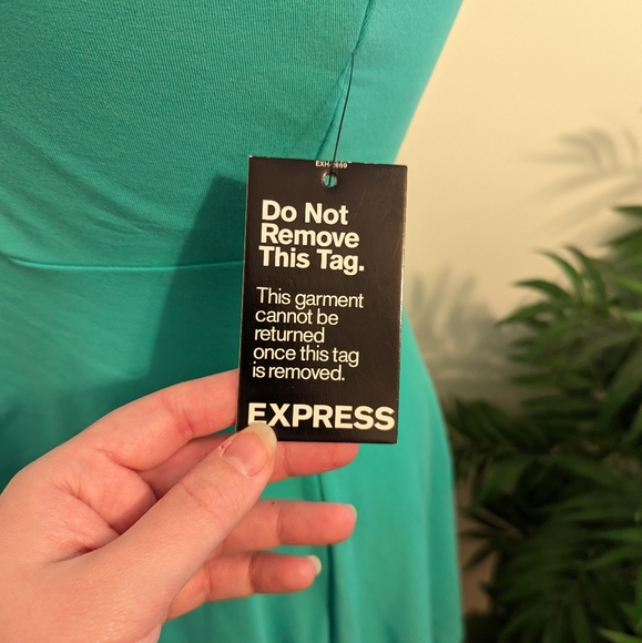 Express Strapless Skater Fit & Flare Mini Dress Mint Green Medium - Picture 4 of 8